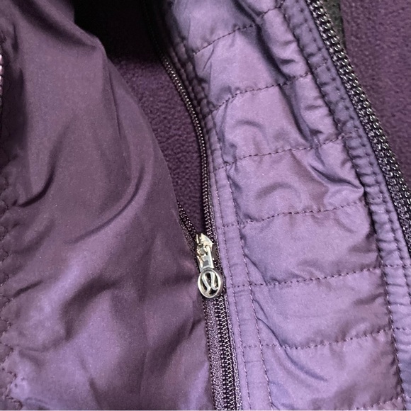 Lululemon Fleecy Keen Deep Zinfandel Purple Full Zip Hoodie Jacket - Picture 13 of 16